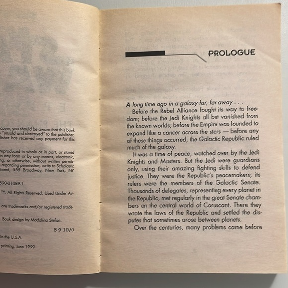 📚2/$6 The Phantom Menace #1 in the Star Wars Junior Novelization Series - Picture 8 of 12